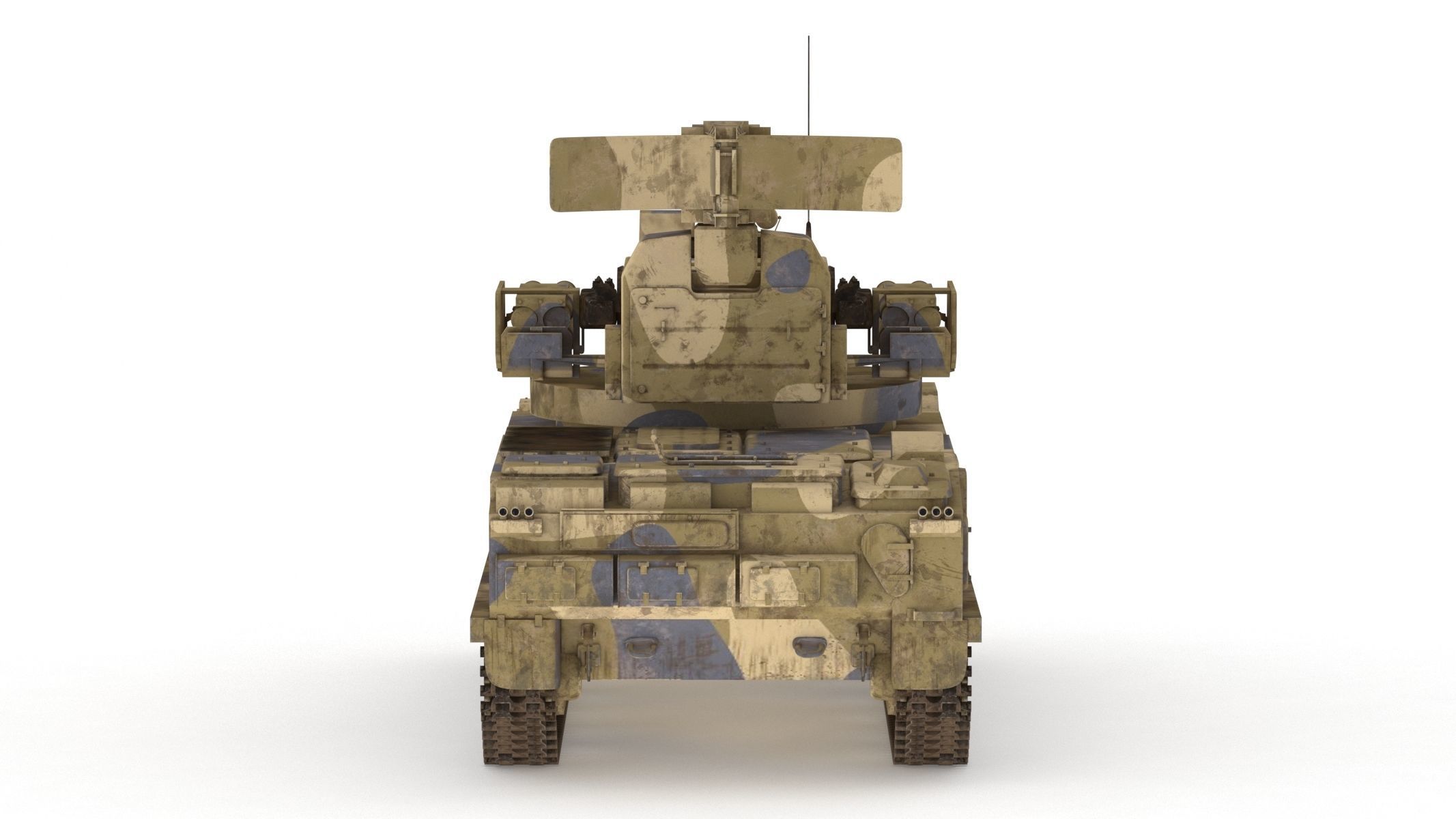 2K22 Tunguska Low Poly Low-poly 3D model_6