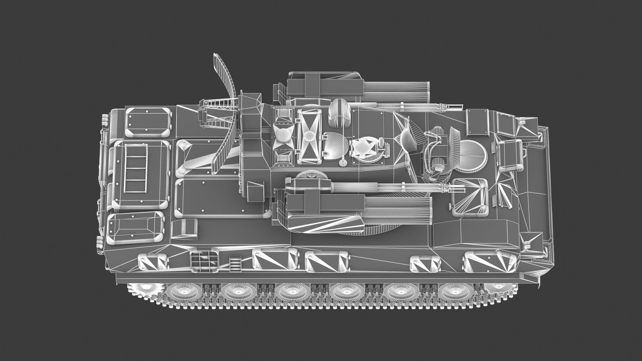 2K22 Tunguska Low Poly Low-poly 3D model_30