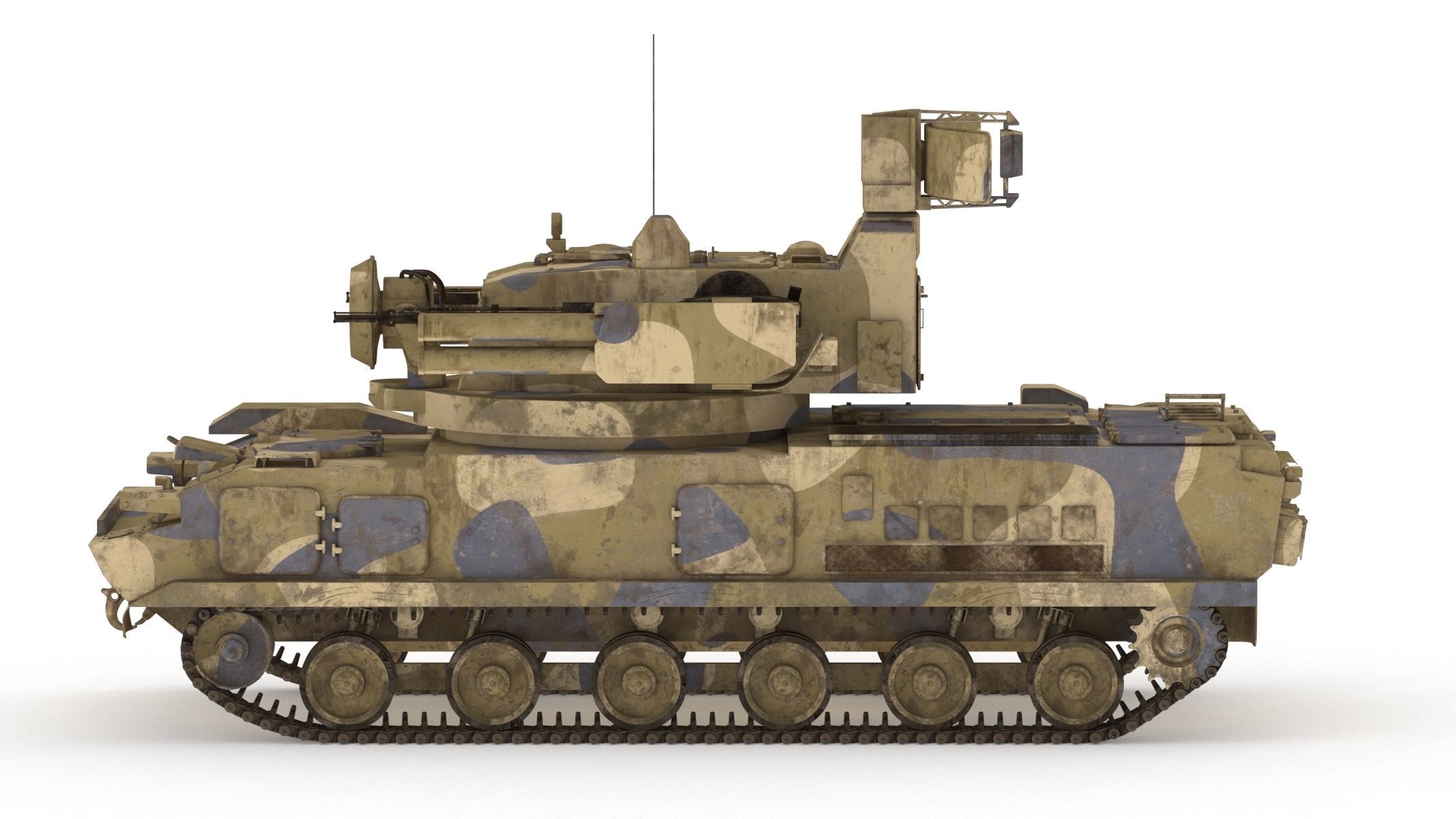 2K22 Tunguska Low Poly Low-poly 3D model_8