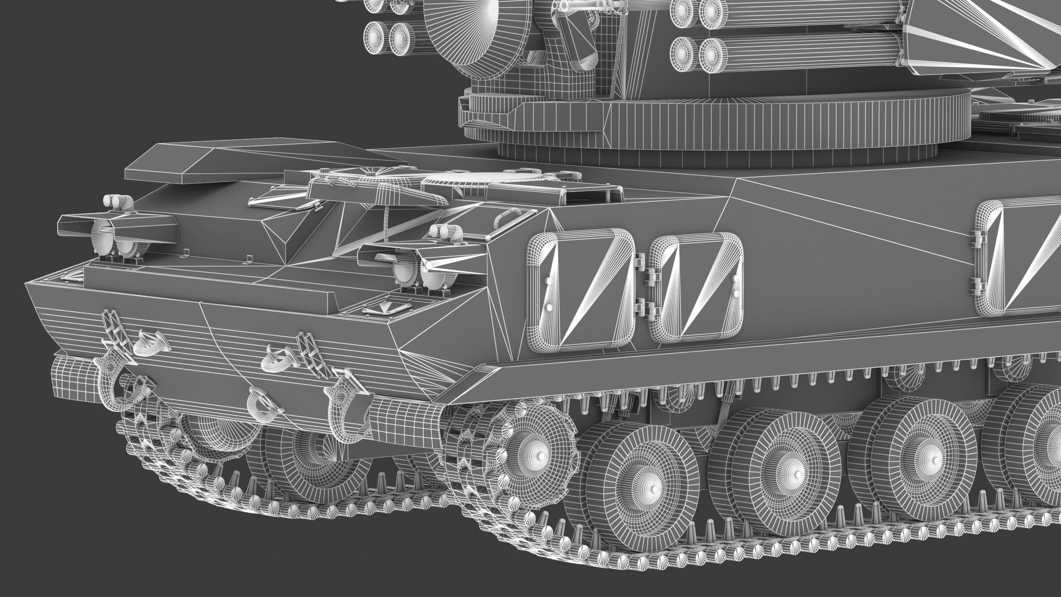 2K22 Tunguska Low Poly Low-poly 3D model_31