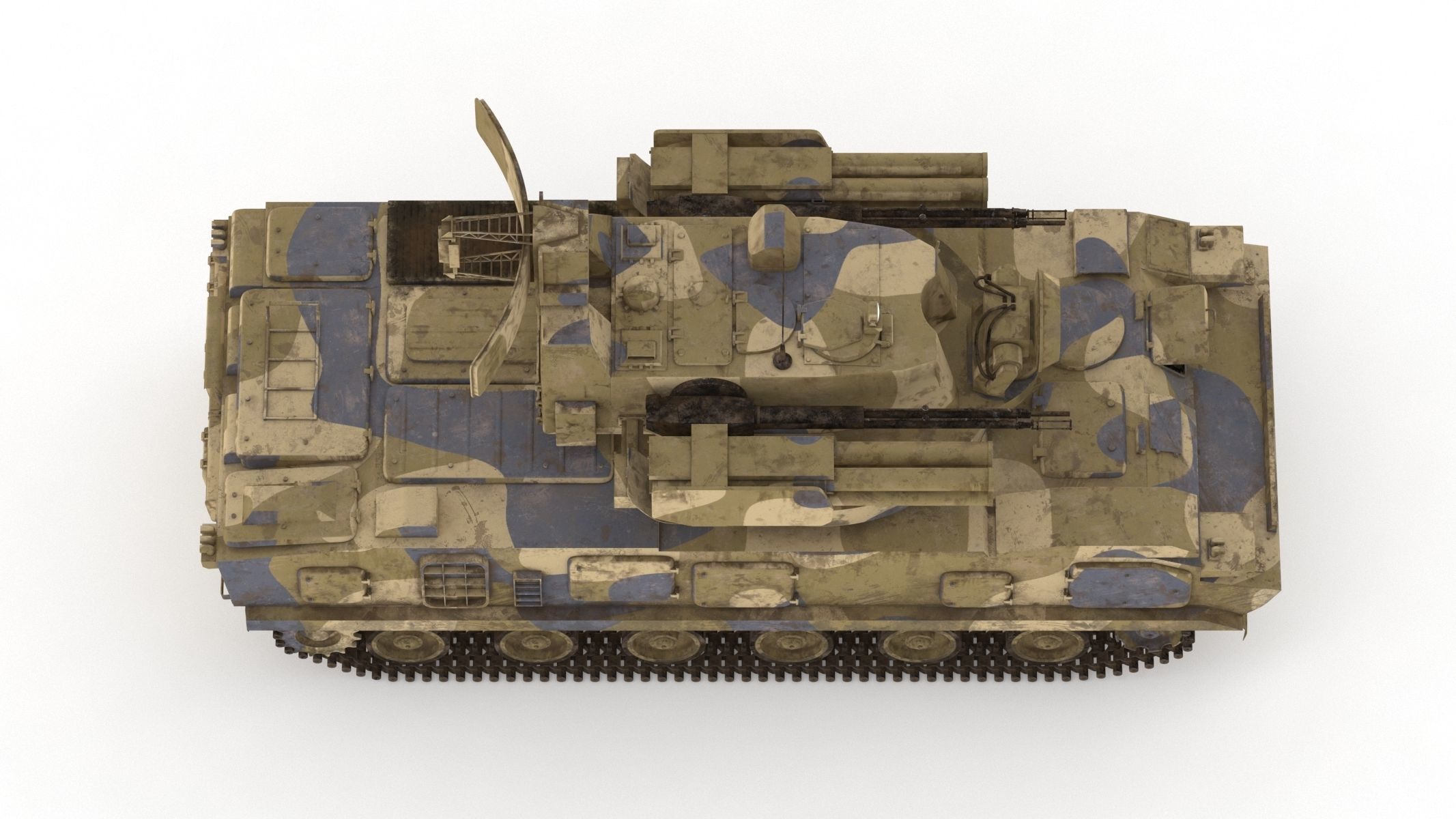 2K22 Tunguska Low Poly Low-poly 3D model_10