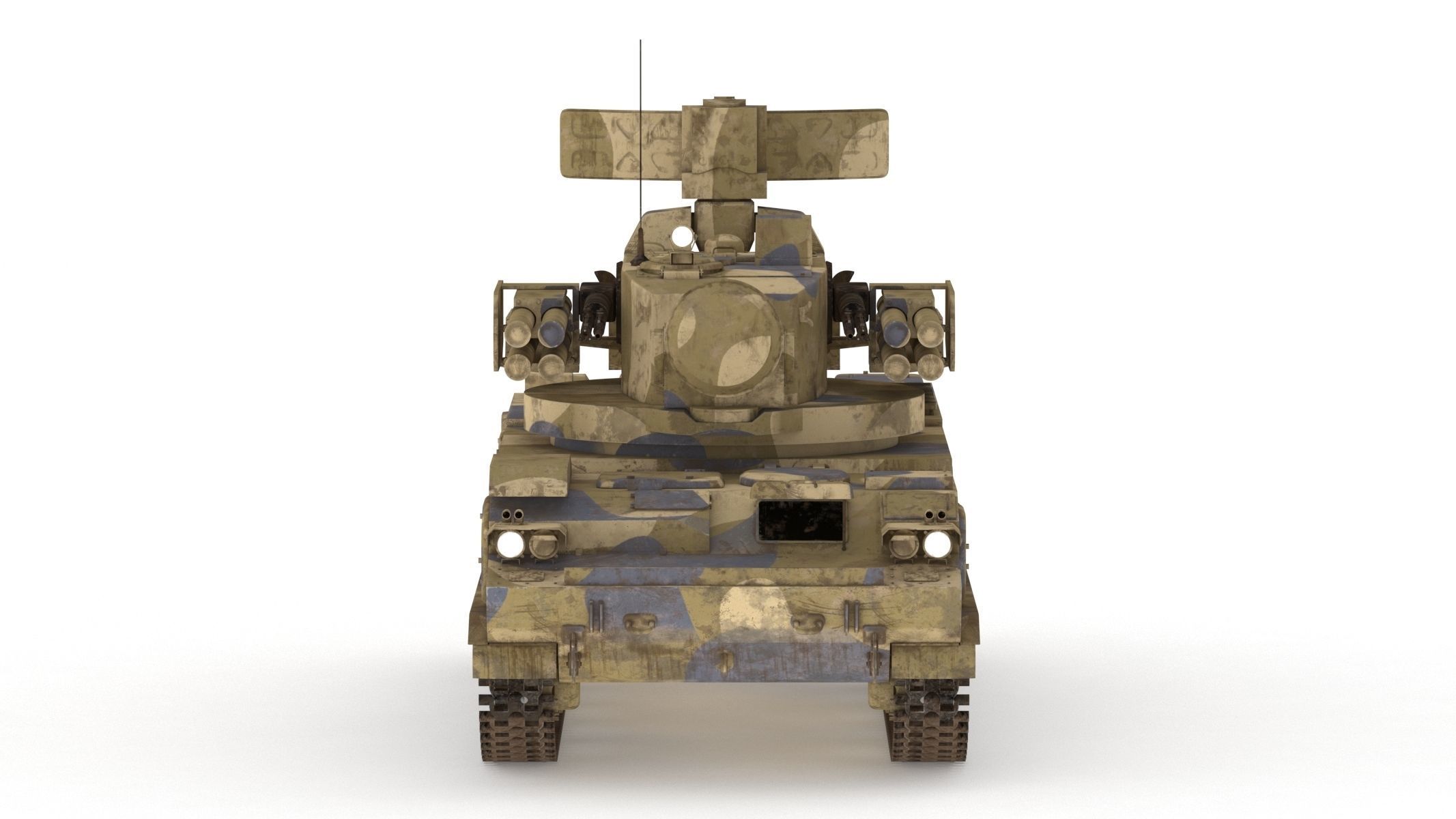 2K22 Tunguska Low Poly Low-poly 3D model_2