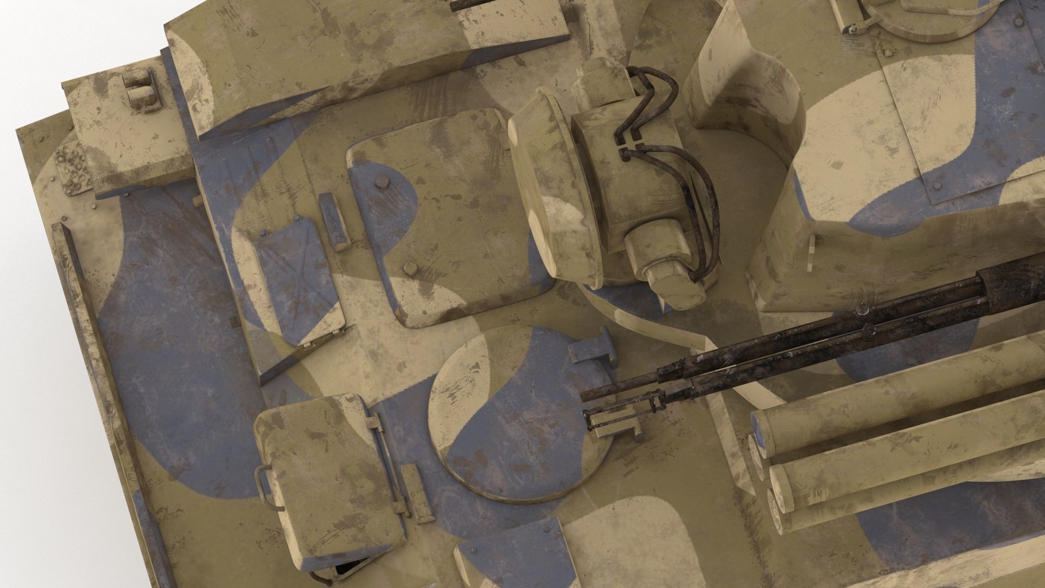 2K22 Tunguska Low Poly Low-poly 3D model_19