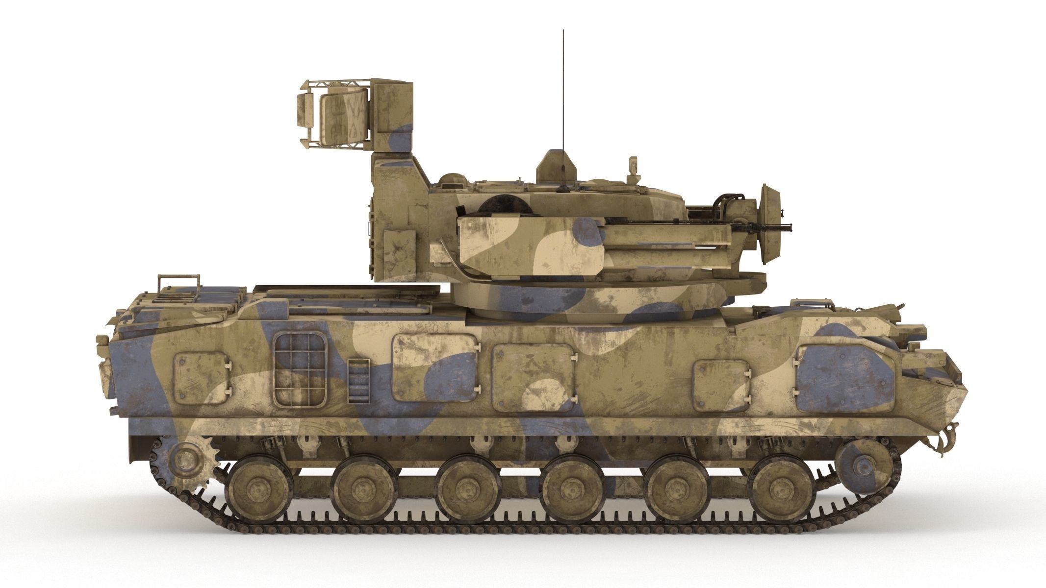 2K22 Tunguska Low Poly Low-poly 3D model_4