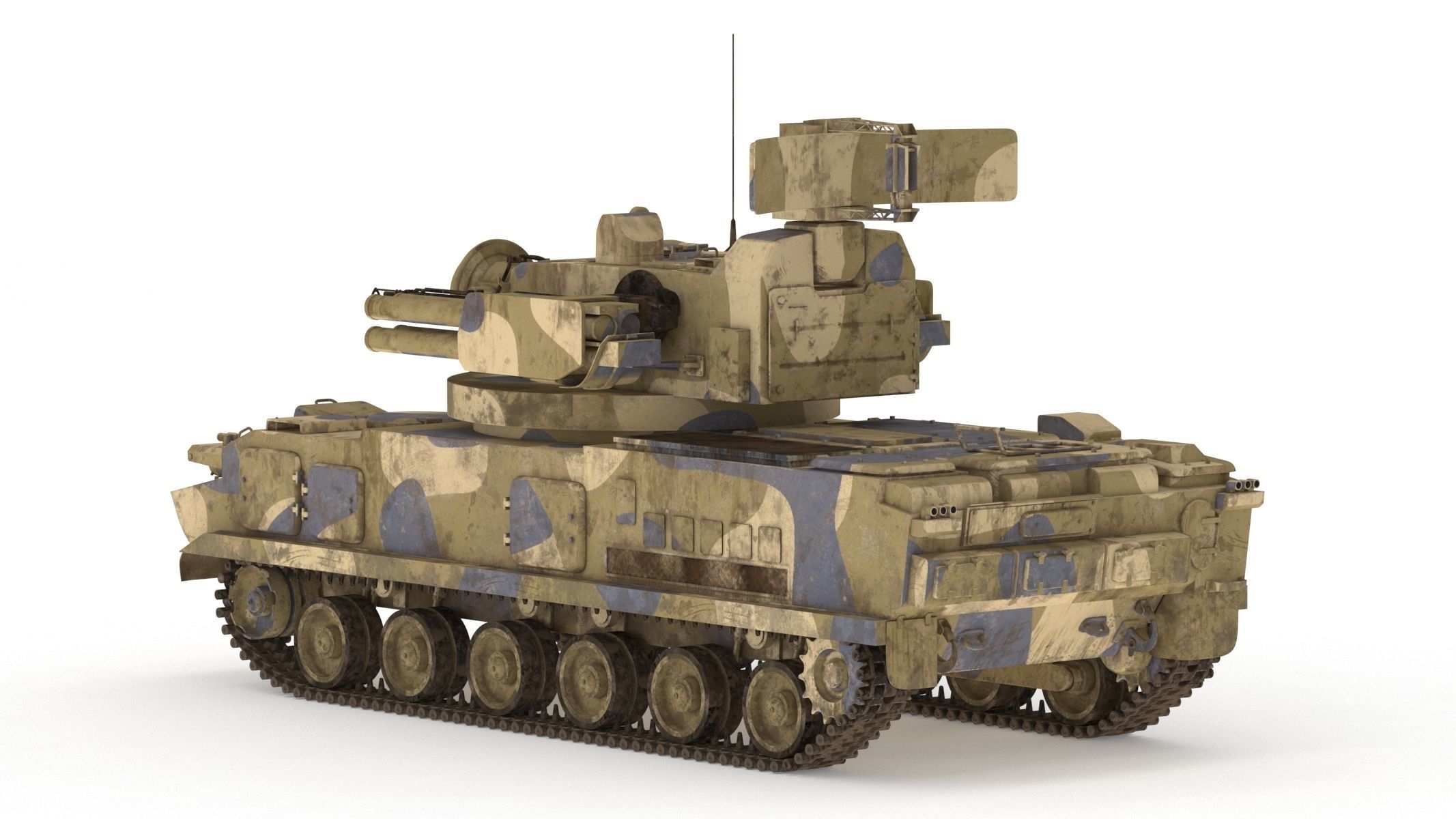 2K22 Tunguska Low Poly Low-poly 3D model_7