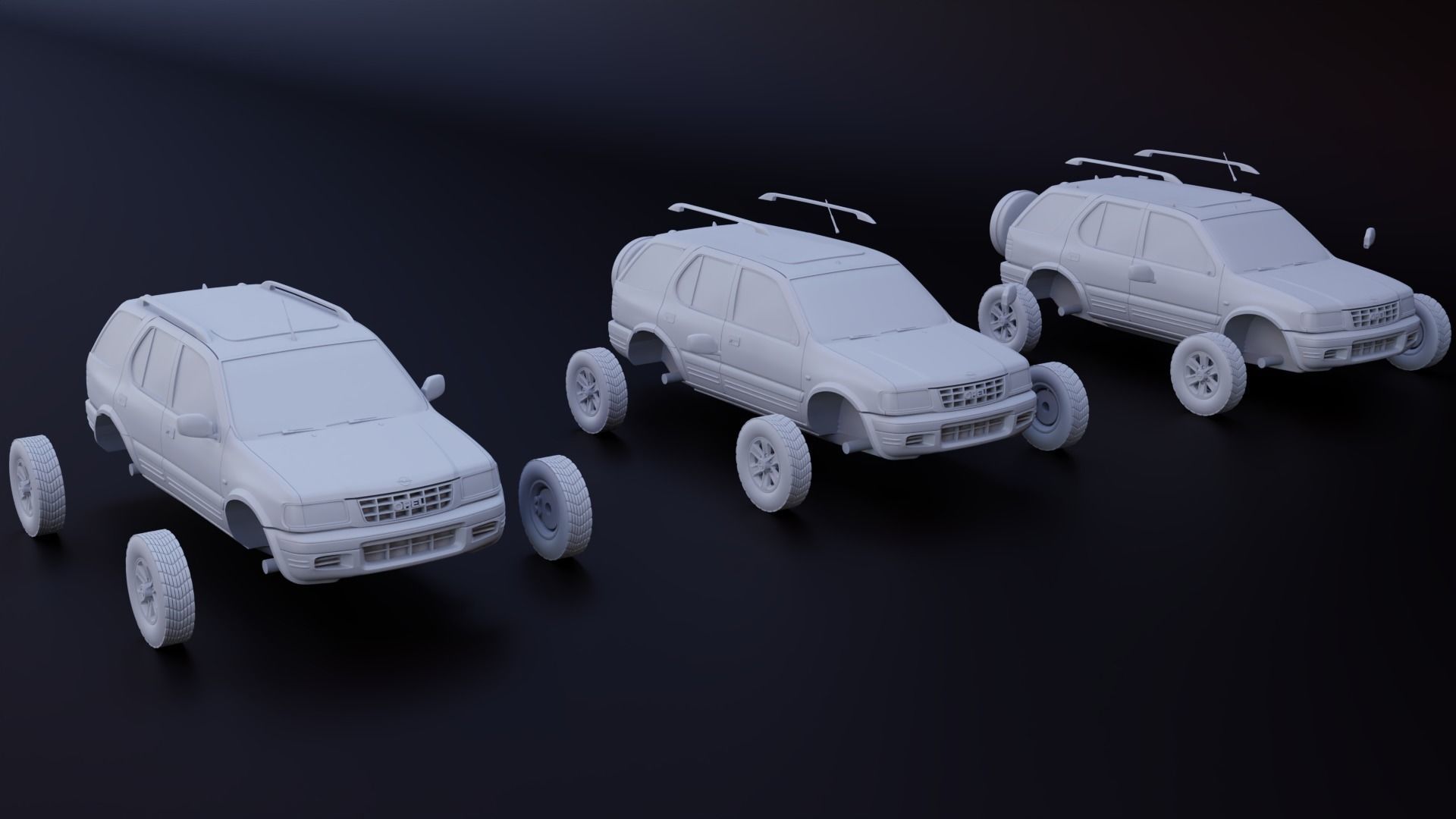 Opel Frontera stl 3 versions for 3d printing 3D print model_7