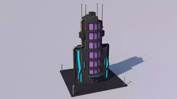 Sci Fi Building 3D model