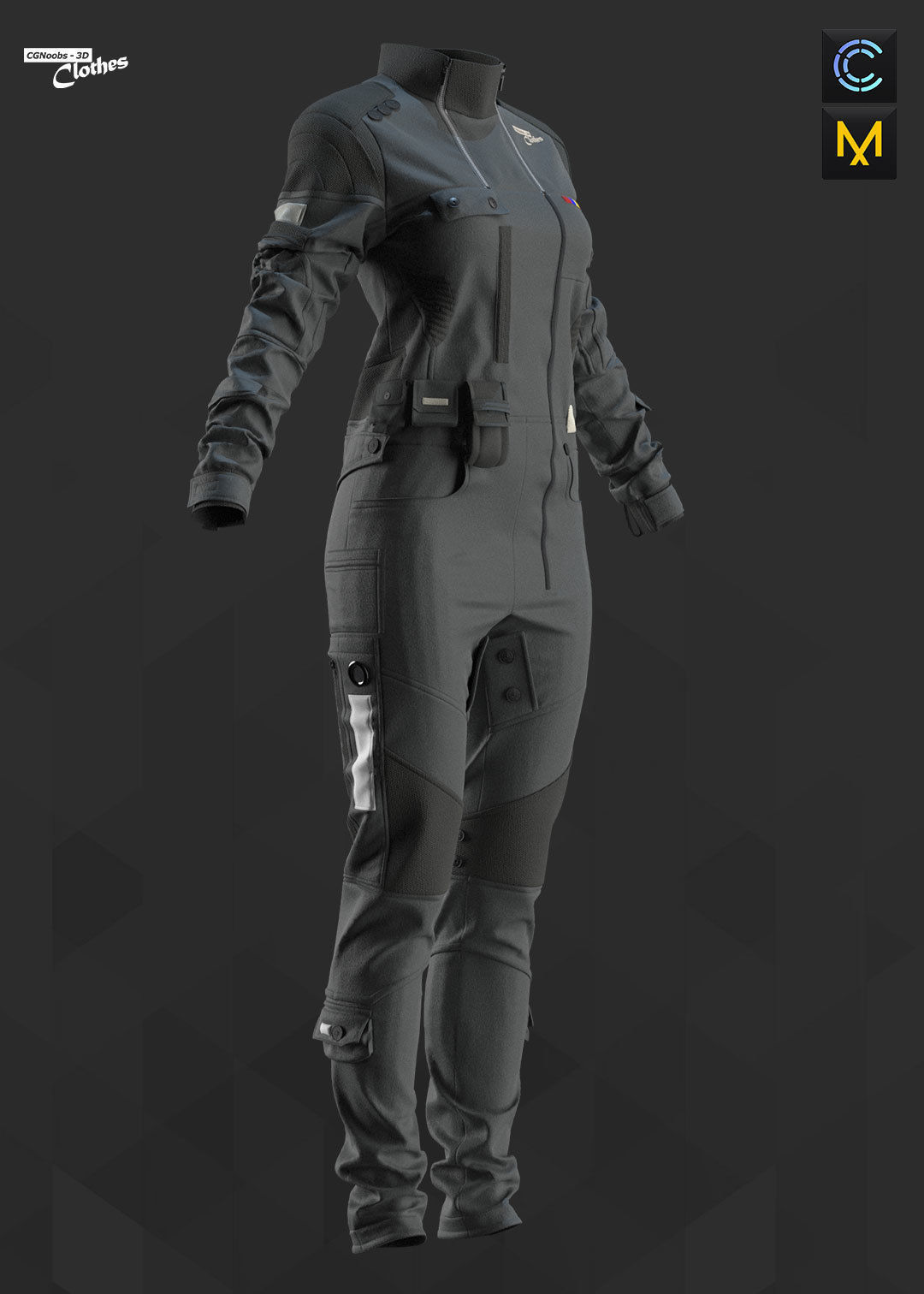 Female Genesis 8 Space Suit 01 - 79 Marvelous Designer and Clo3D 3D model_7