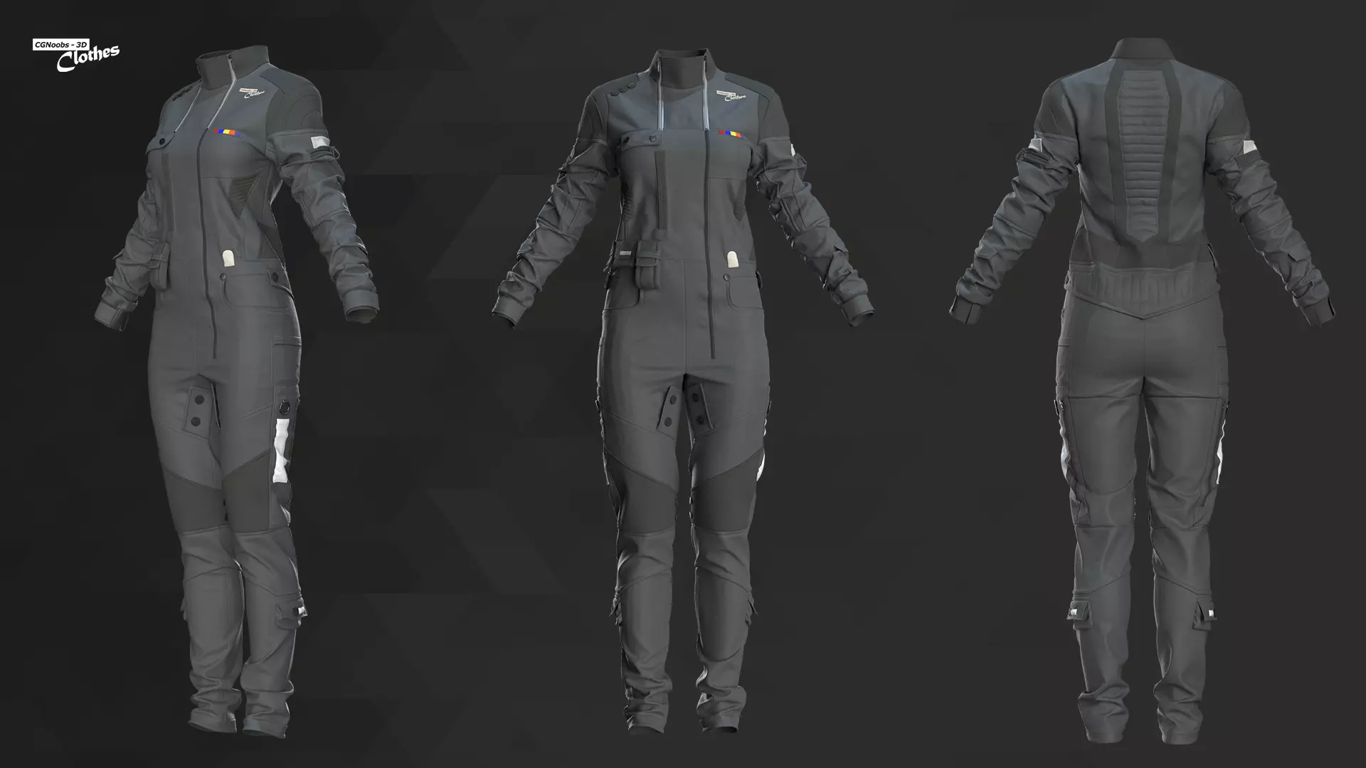 Female Genesis 8 Space Suit 01 - 79 Marvelous Designer and Clo3D 3D model_0