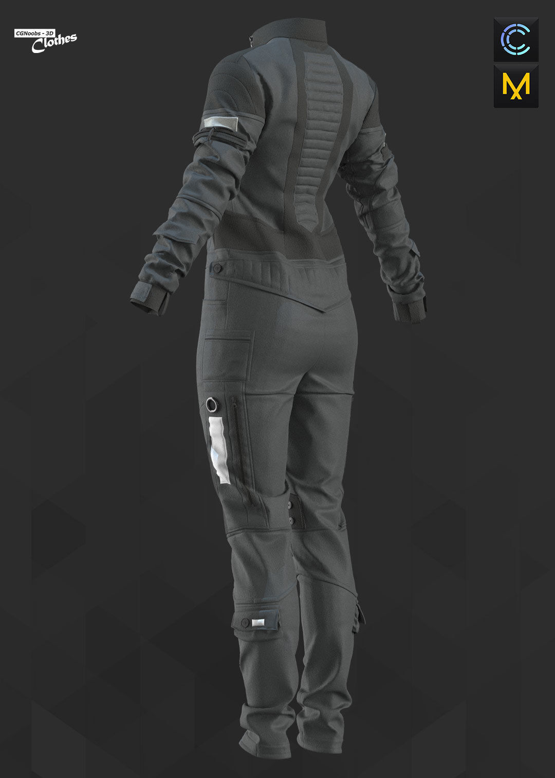 Female Genesis 8 Space Suit 01 - 79 Marvelous Designer and Clo3D 3D model_4