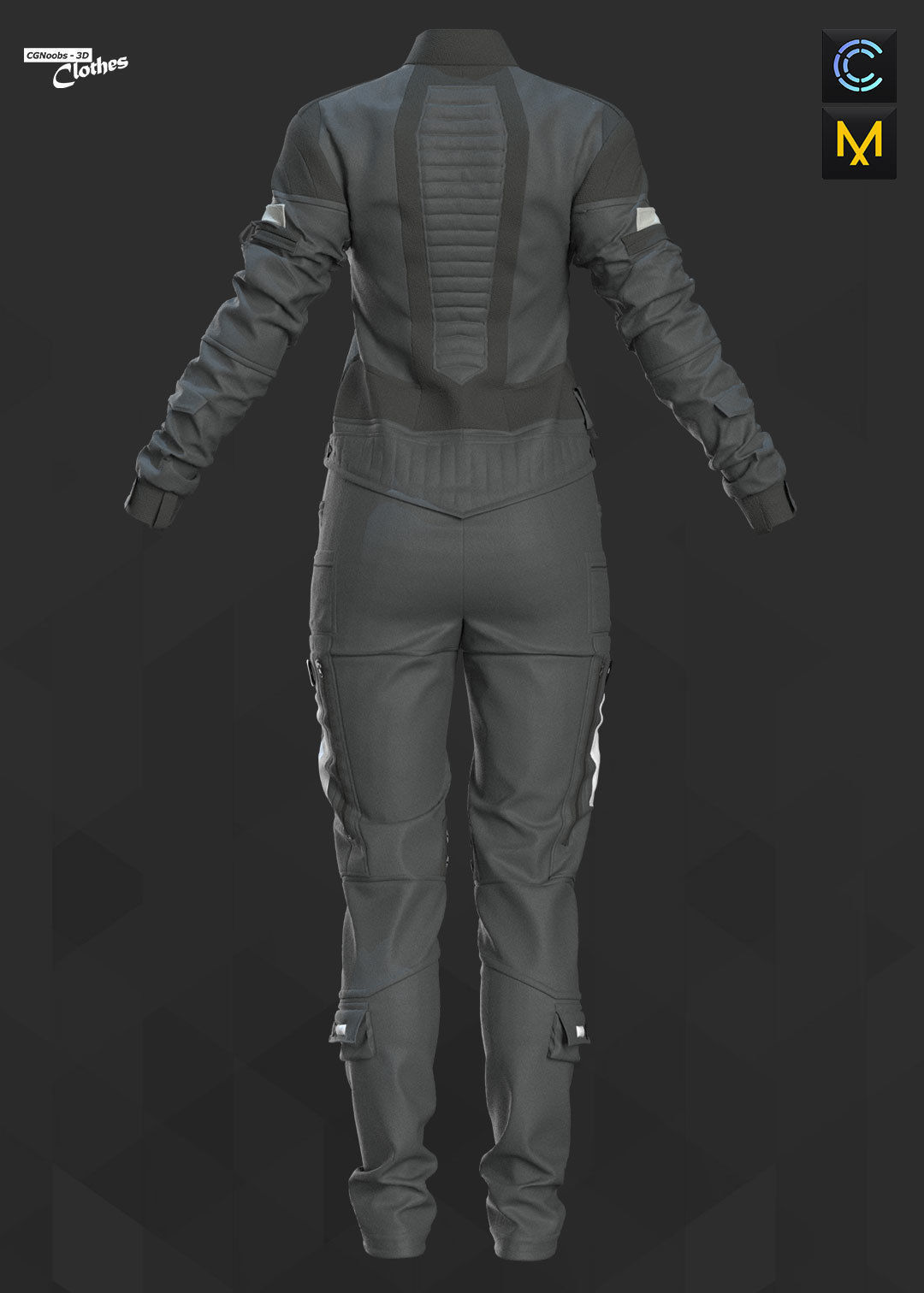 Female Genesis 8 Space Suit 01 - 79 Marvelous Designer and Clo3D 3D model_5