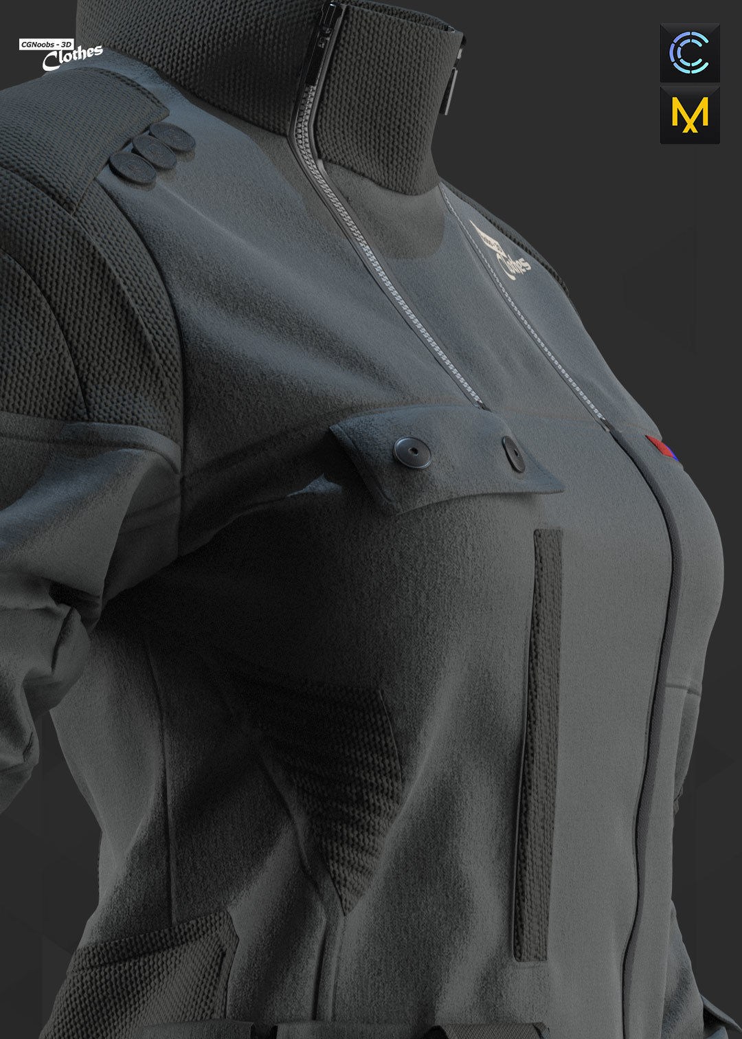 Female Genesis 8 Space Suit 01 - 79 Marvelous Designer and Clo3D 3D model_9