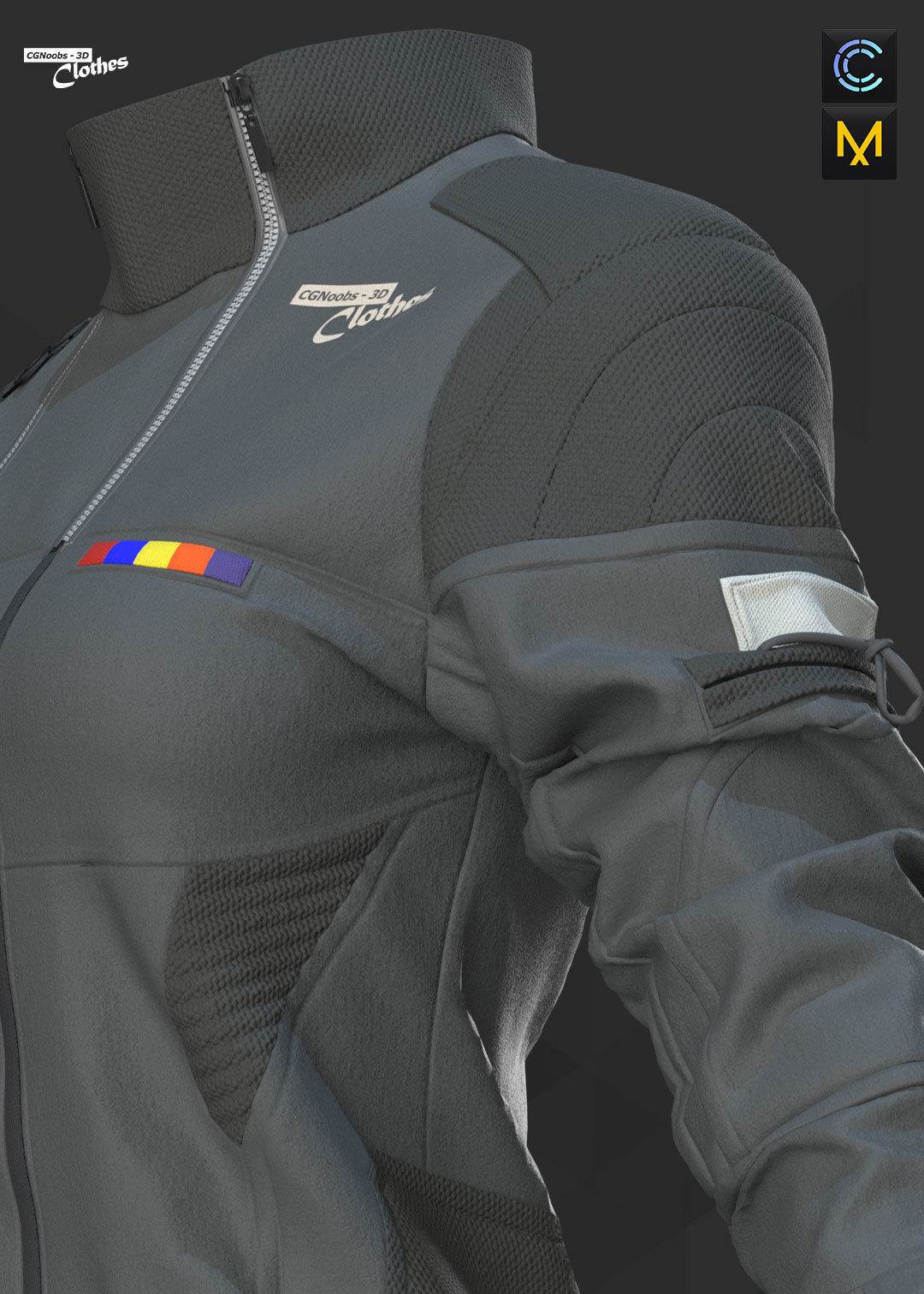 Female Genesis 8 Space Suit 01 - 79 Marvelous Designer and Clo3D 3D model_8