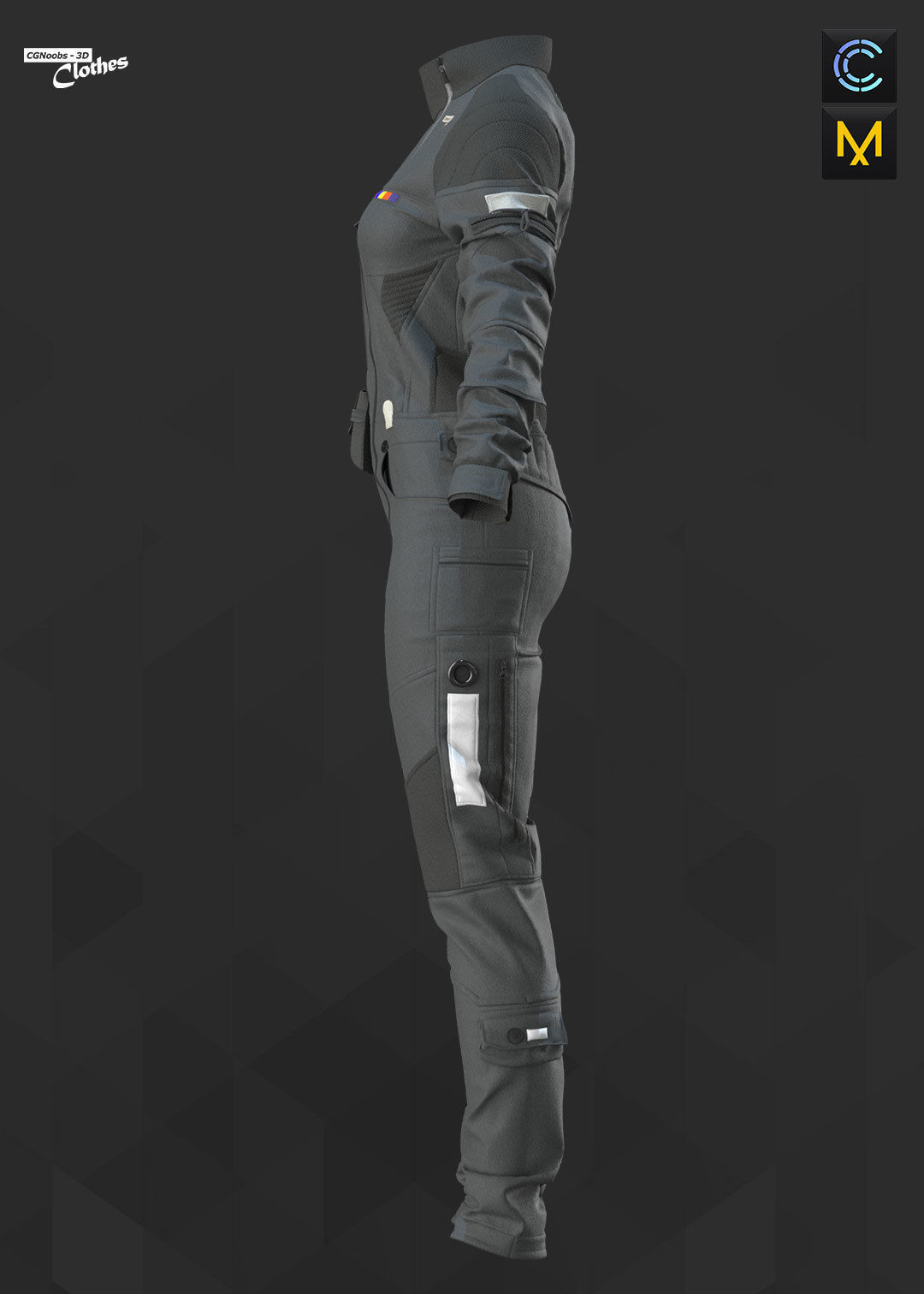 Female Genesis 8 Space Suit 01 - 79 Marvelous Designer and Clo3D 3D model_3