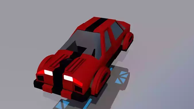 Hovercar car flying in air