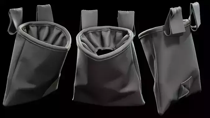 Marvelous Designer Empty Mags Pouch 3D model