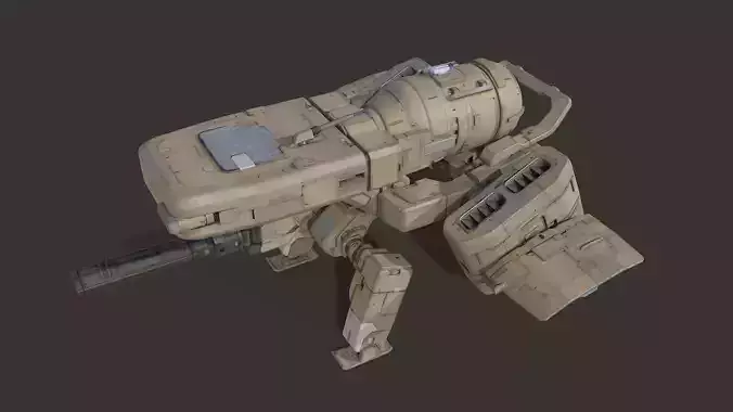 scifi-model550 robot with gun