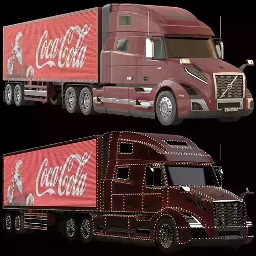 Volvo VNL Vinyl 760 Santa Tractor Truck