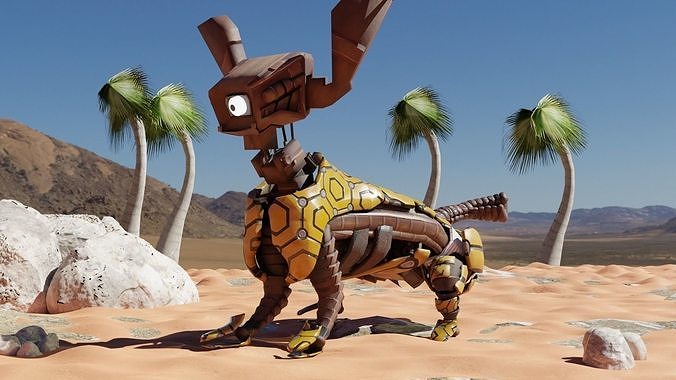 Fender - A Game Ready Friendly Fella Low-poly 3D model