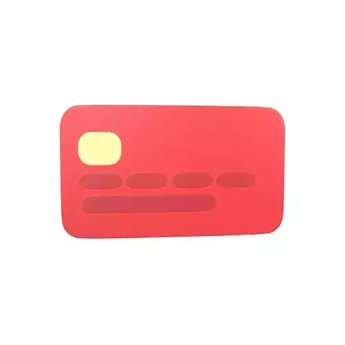 Cartoon Credit Card v1 003 Low-poly 3D model
