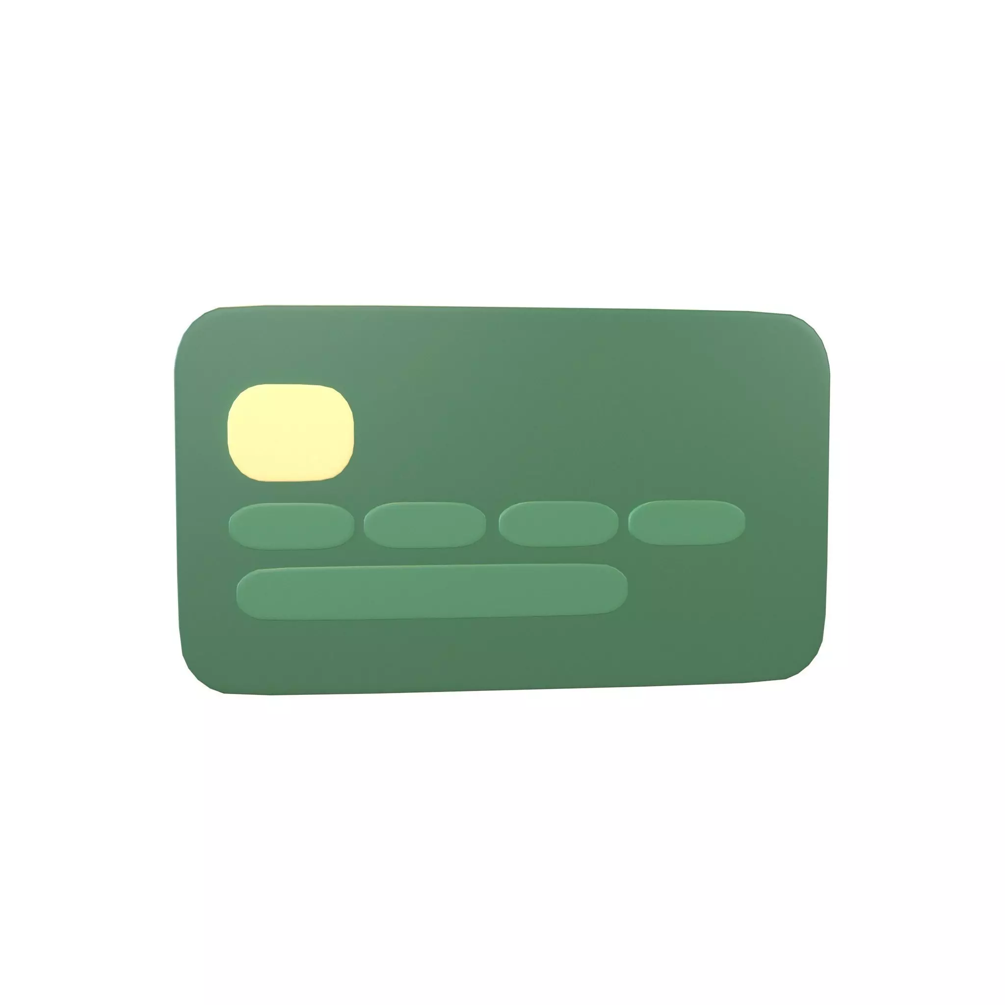 Cartoon Credit Card v1 005 Low-poly 3D model_0