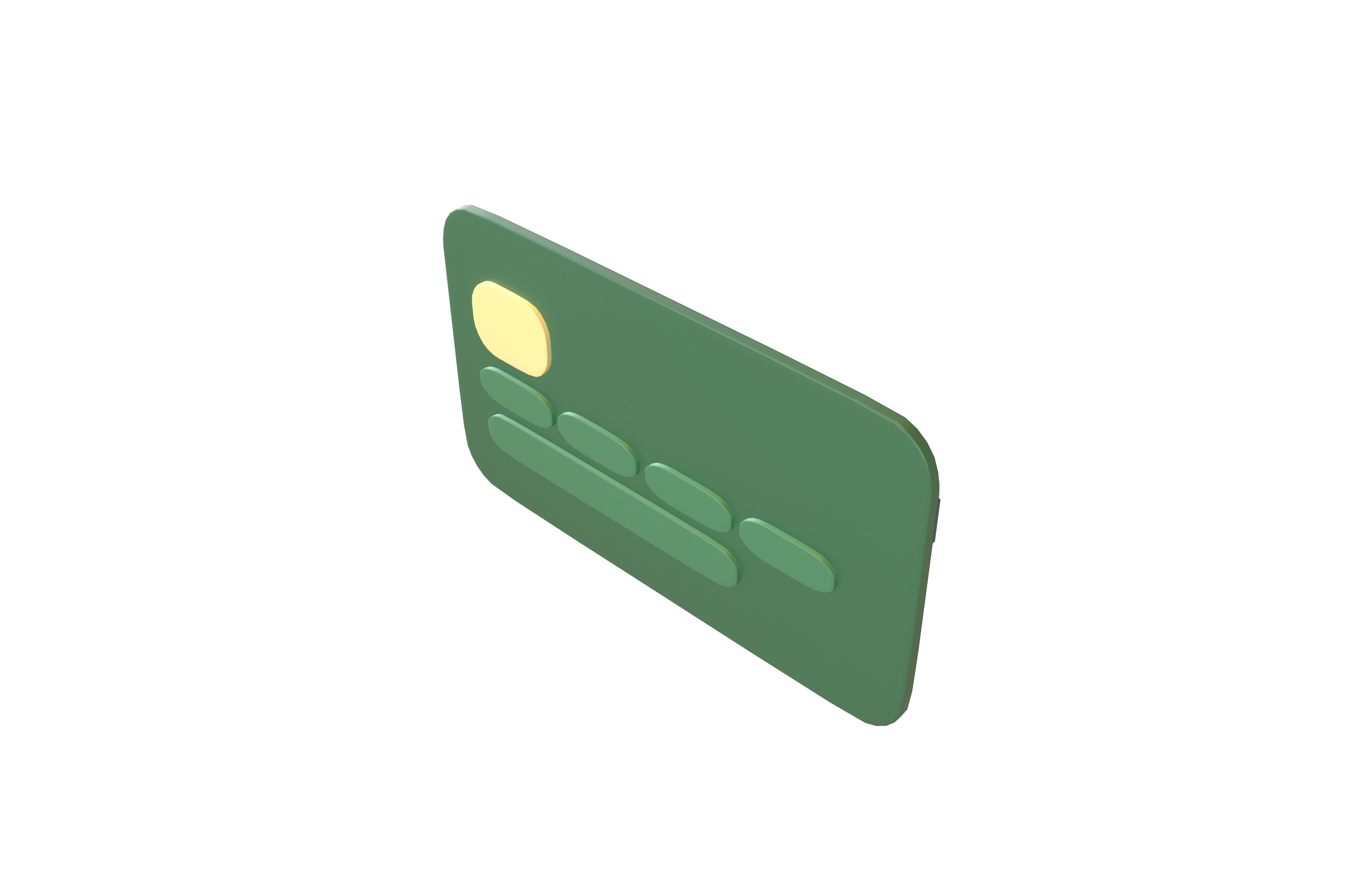 Cartoon Credit Card v1 005 Low-poly 3D model_4