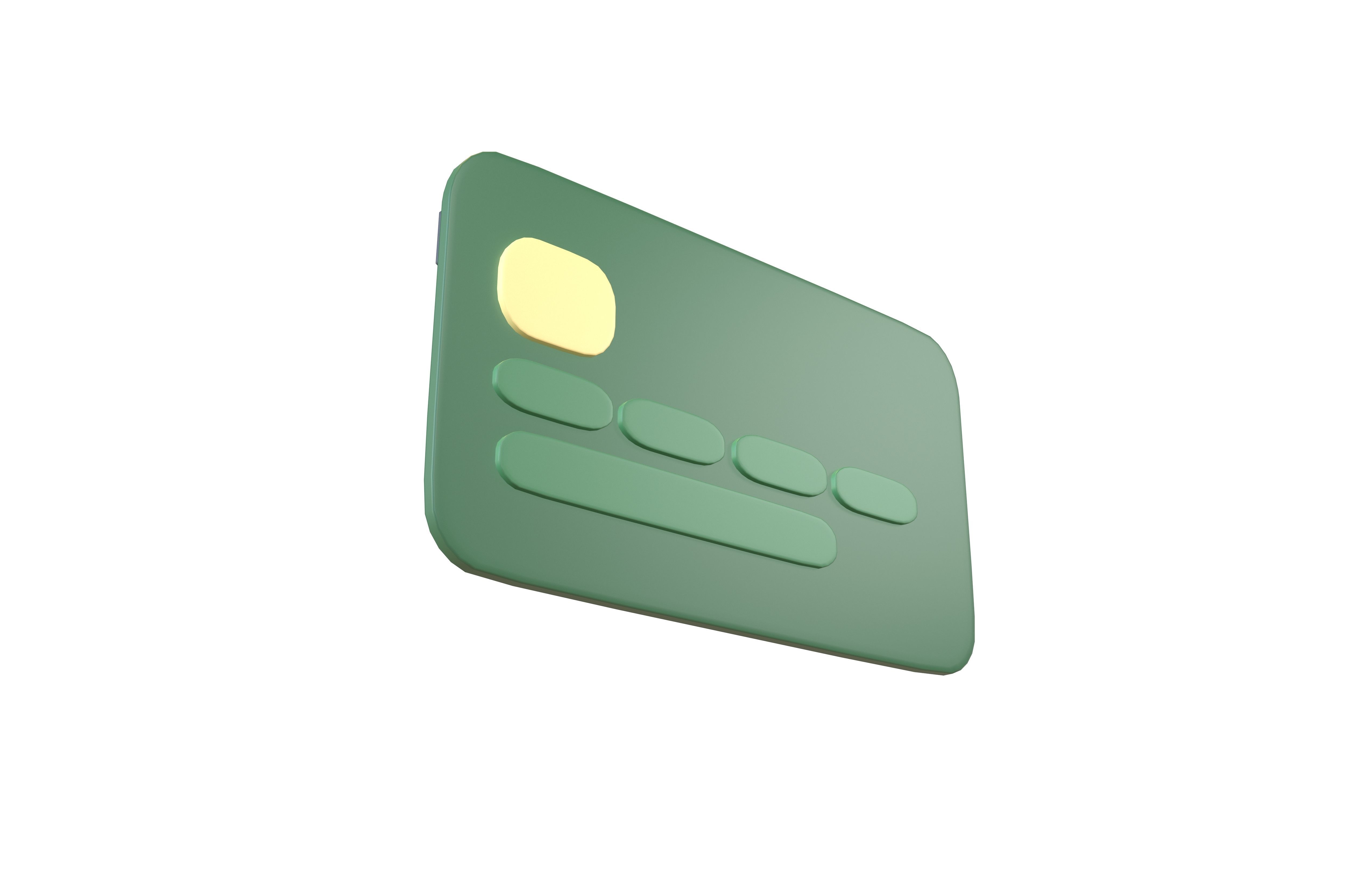 Cartoon Credit Card v1 005 Low-poly 3D model_3