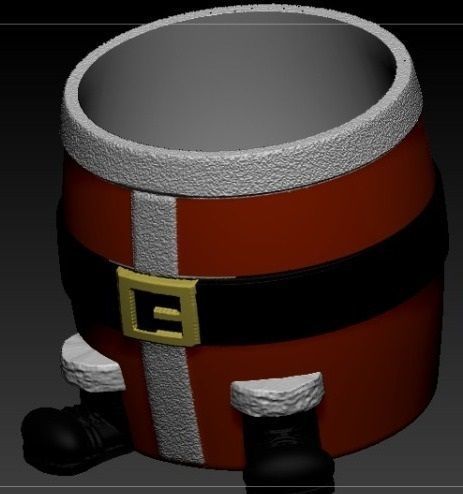 Mug Santa matera santa claus navidad vaso navidad souvenir papa 3D print model_3