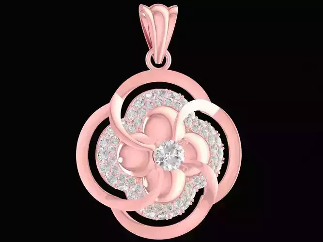 diamond flower pendant 2979