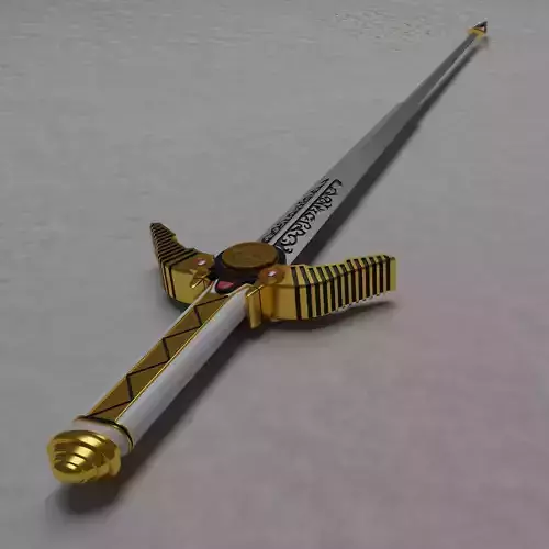 Power Rangers Inspired Lost Galaxy Quasar Saber and Sheath 3D print model