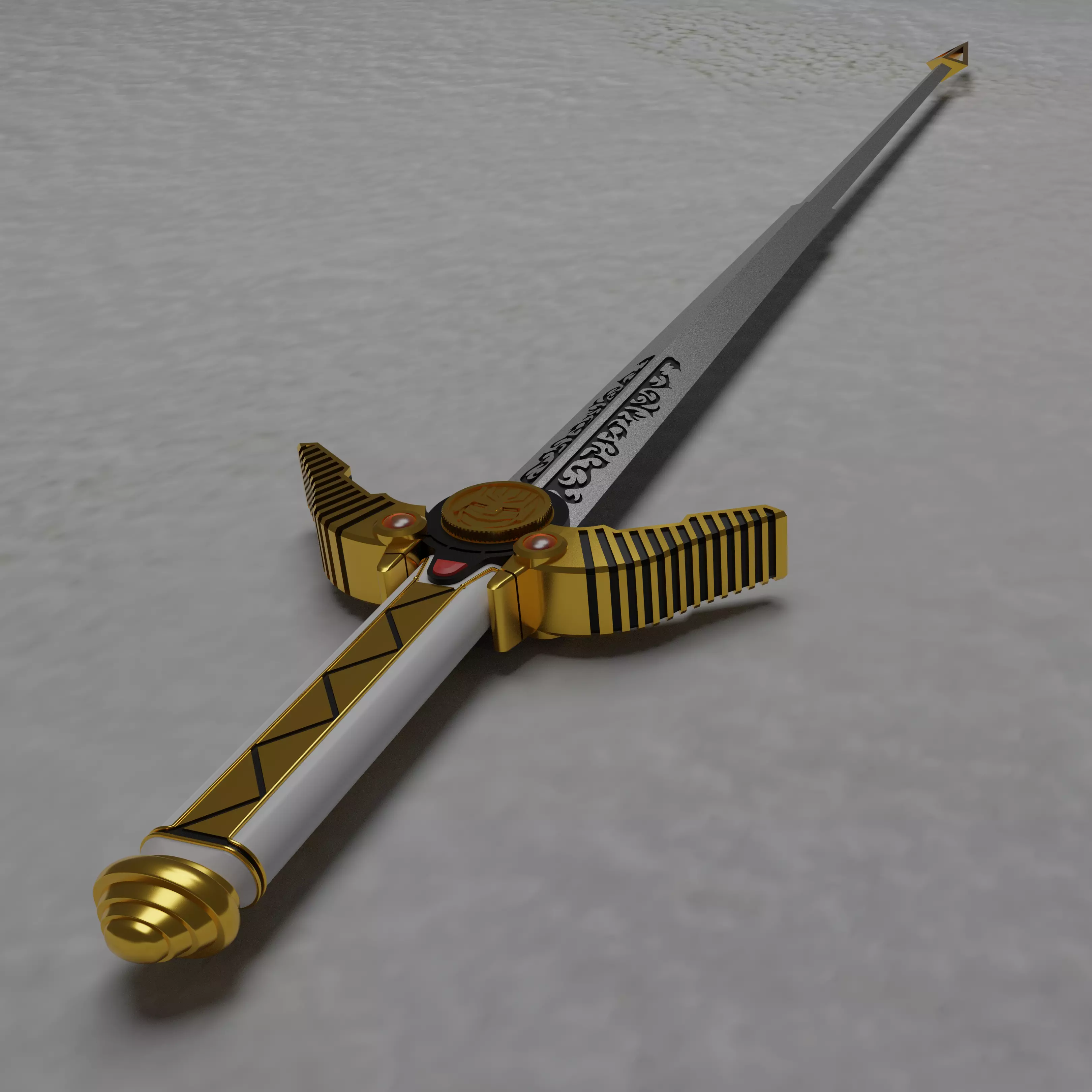 Power Rangers Inspired Lost Galaxy Quasar Saber and Sheath 3D print model_0
