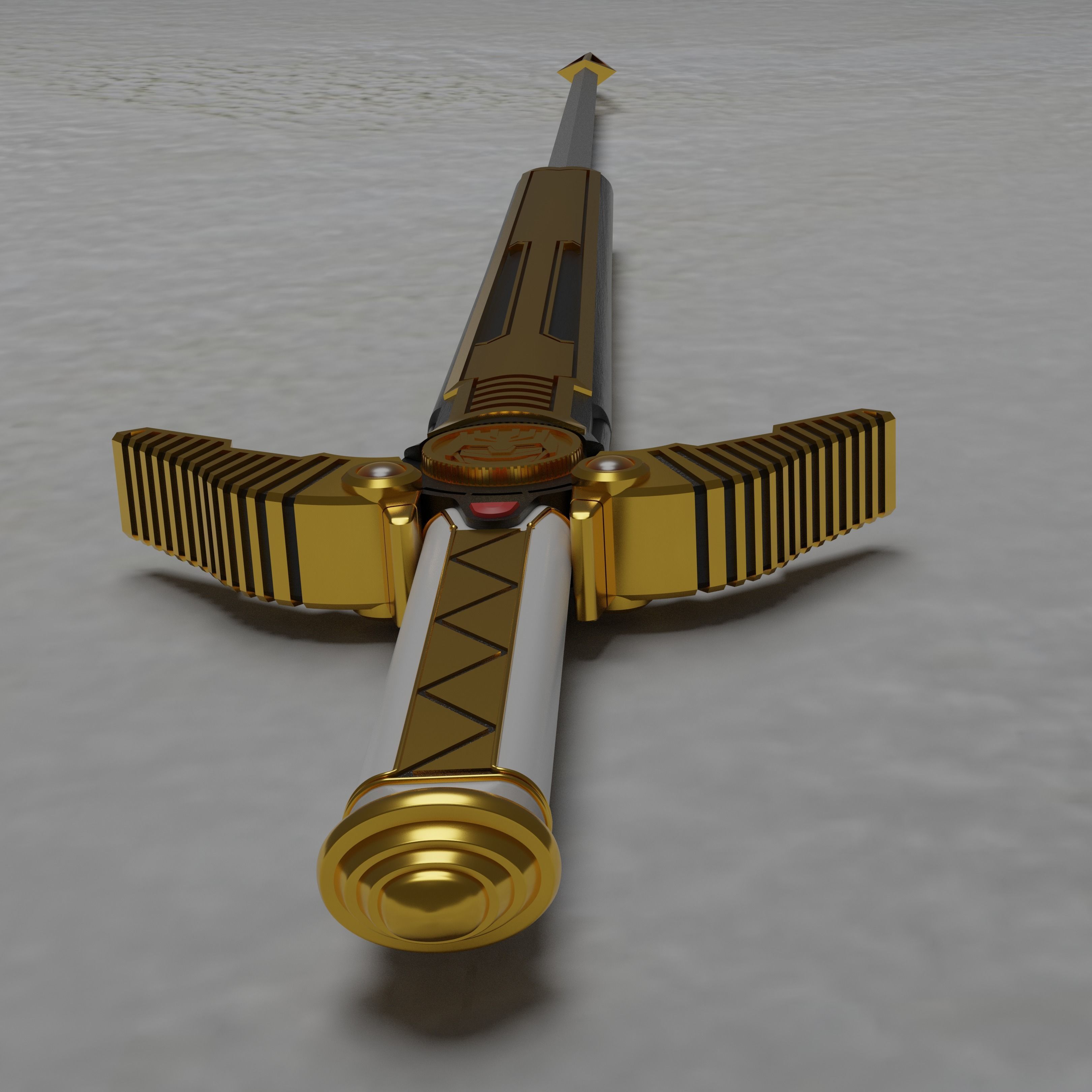 Power Rangers Inspired Lost Galaxy Quasar Saber and Sheath 3D print model_5