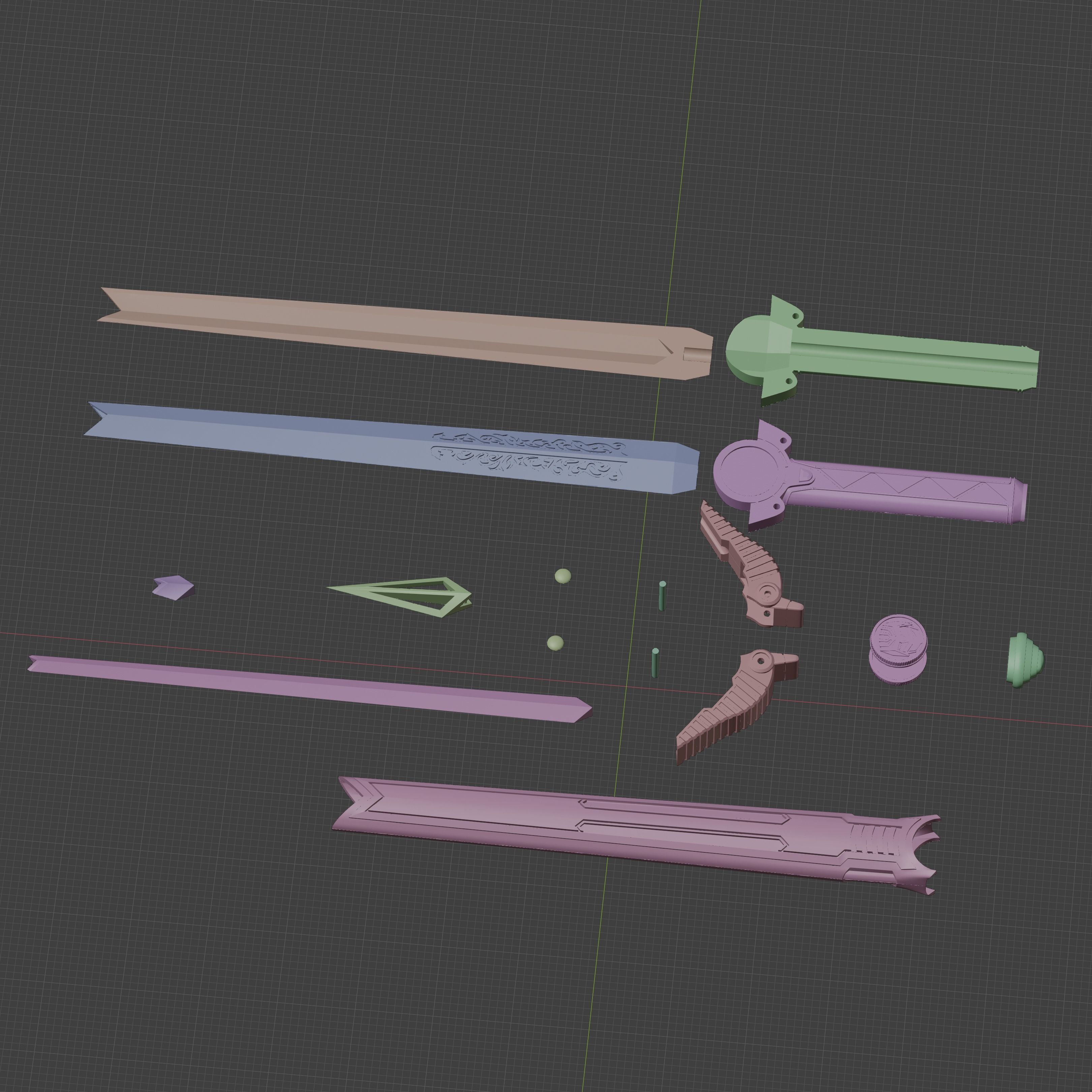 Power Rangers Inspired Lost Galaxy Quasar Saber and Sheath 3D print model_11