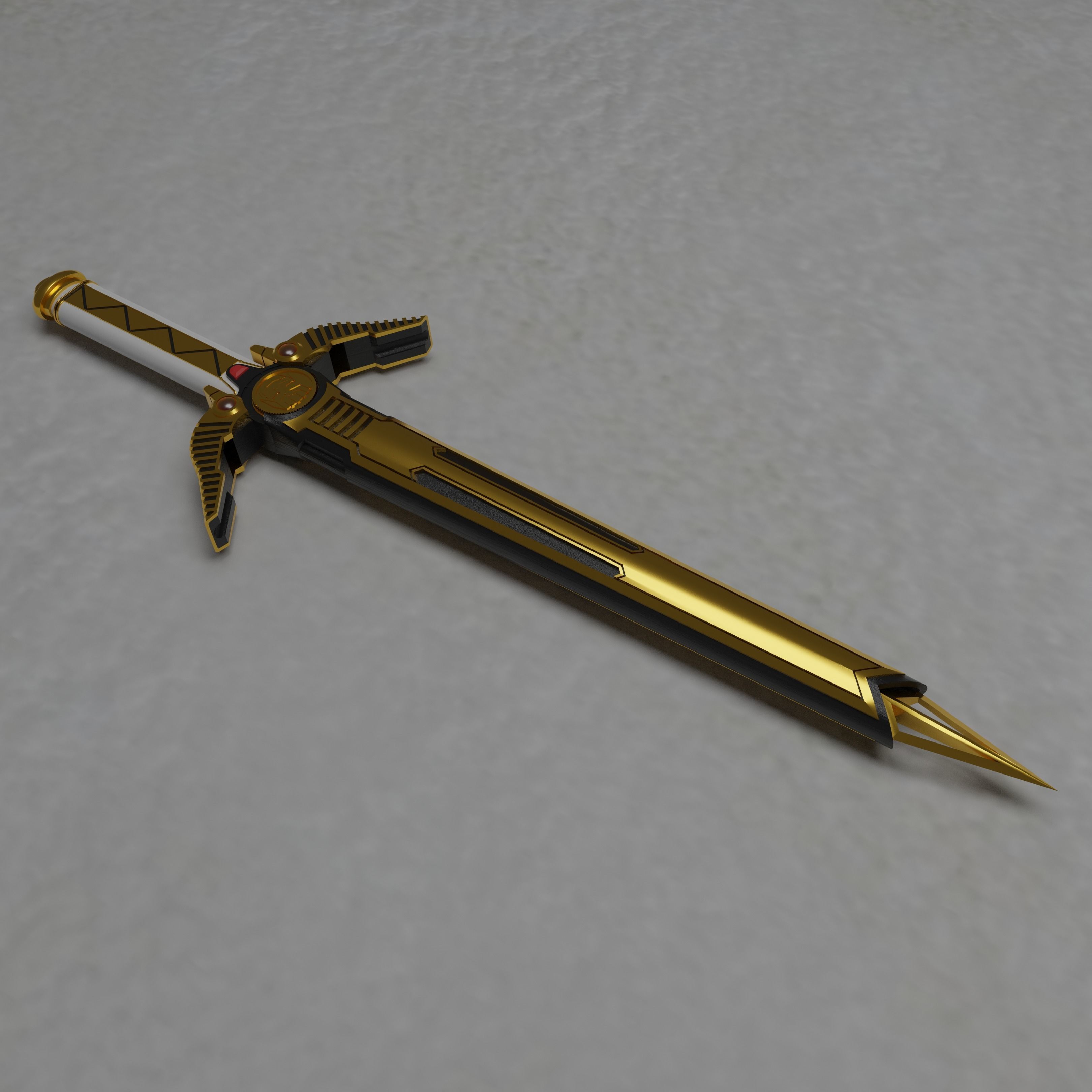 Power Rangers Inspired Lost Galaxy Quasar Saber and Sheath 3D print model_2