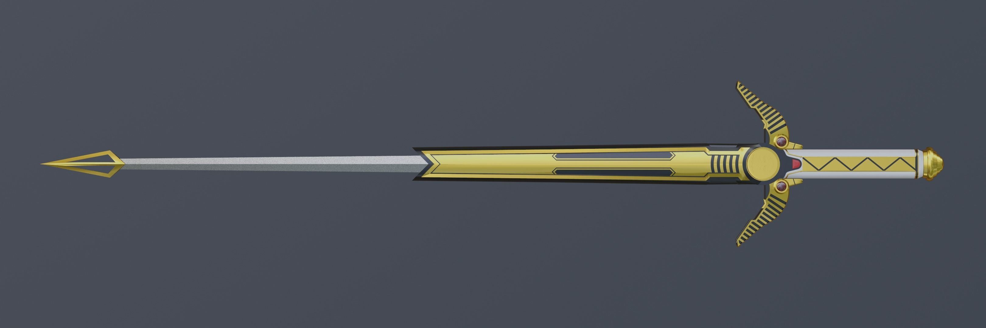 Power Rangers Inspired Lost Galaxy Quasar Saber and Sheath 3D print model_8