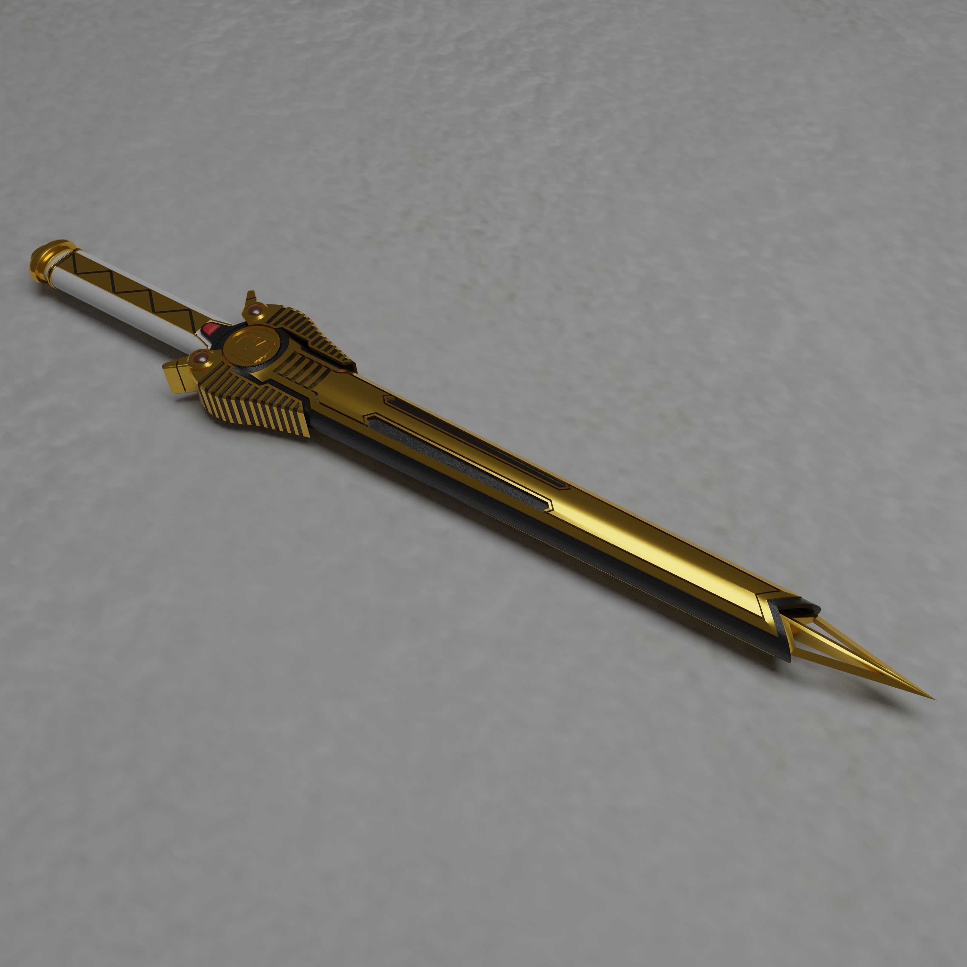 Power Rangers Inspired Lost Galaxy Quasar Saber and Sheath 3D print model_1