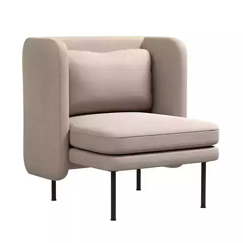 Bloke velvet lounge chair