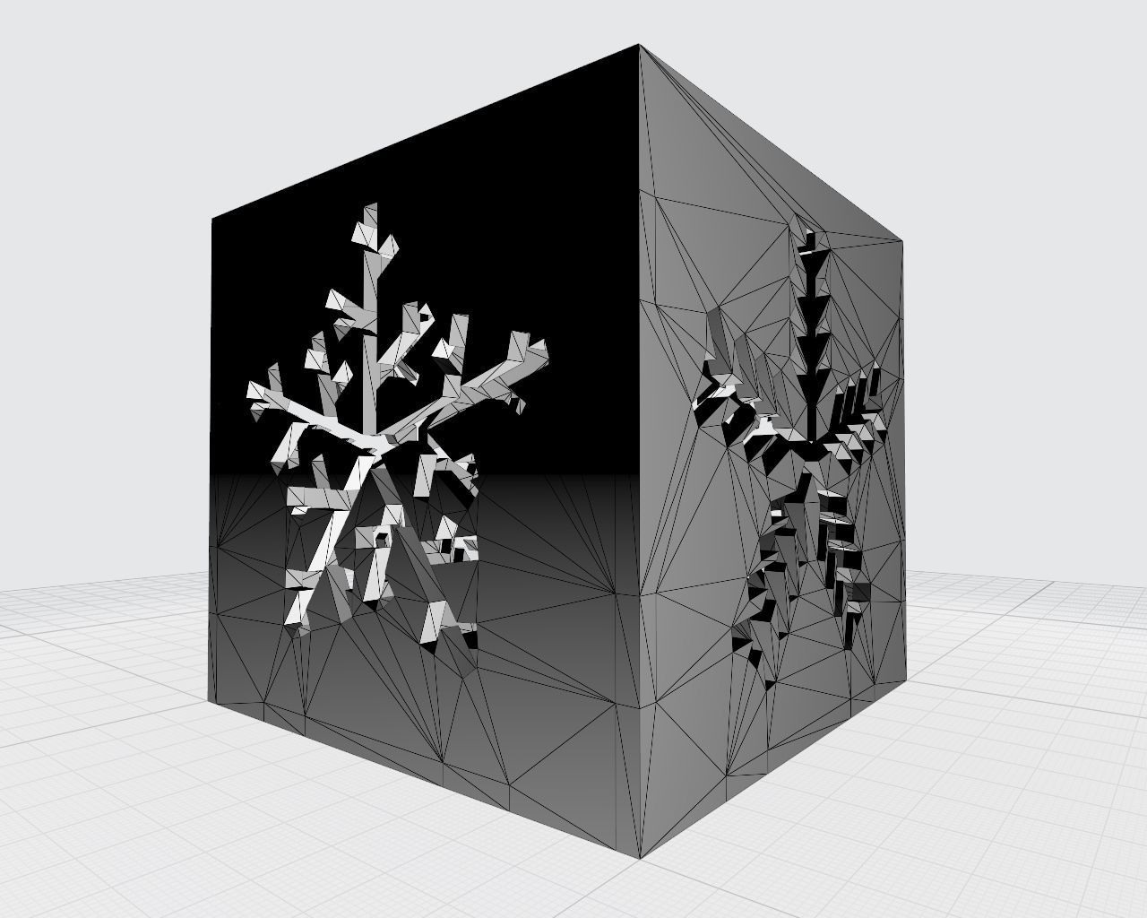 Cubic Christmas box for 3D printing or laser cutting 3D print model_8