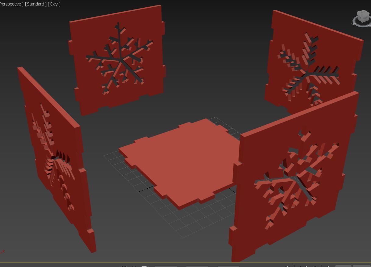 Cubic Christmas box for 3D printing or laser cutting 3D print model_2