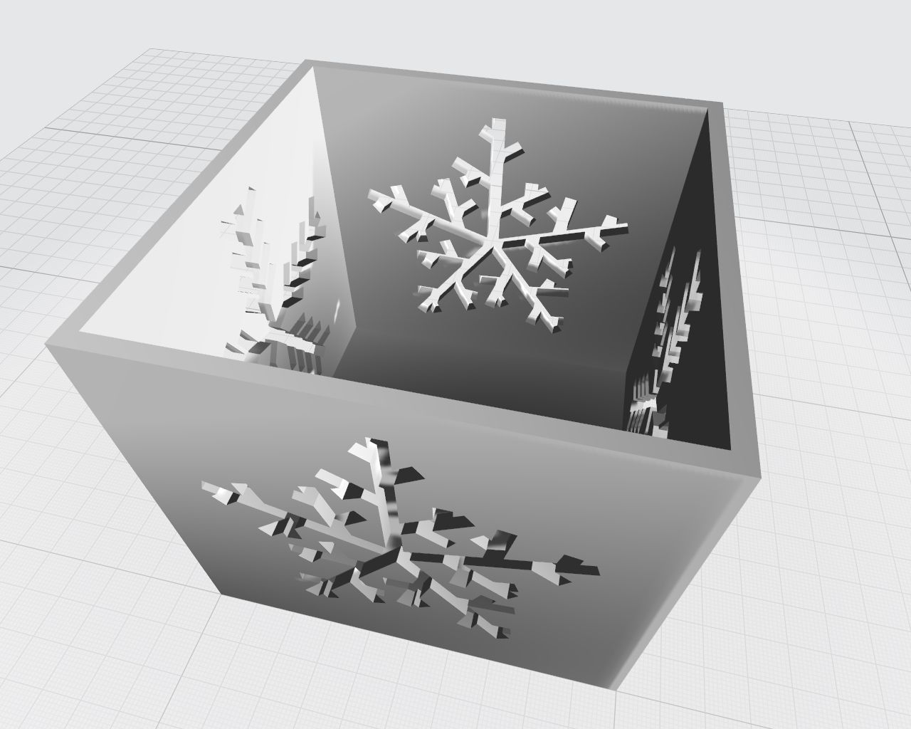 Cubic Christmas box for 3D printing or laser cutting 3D print model_7