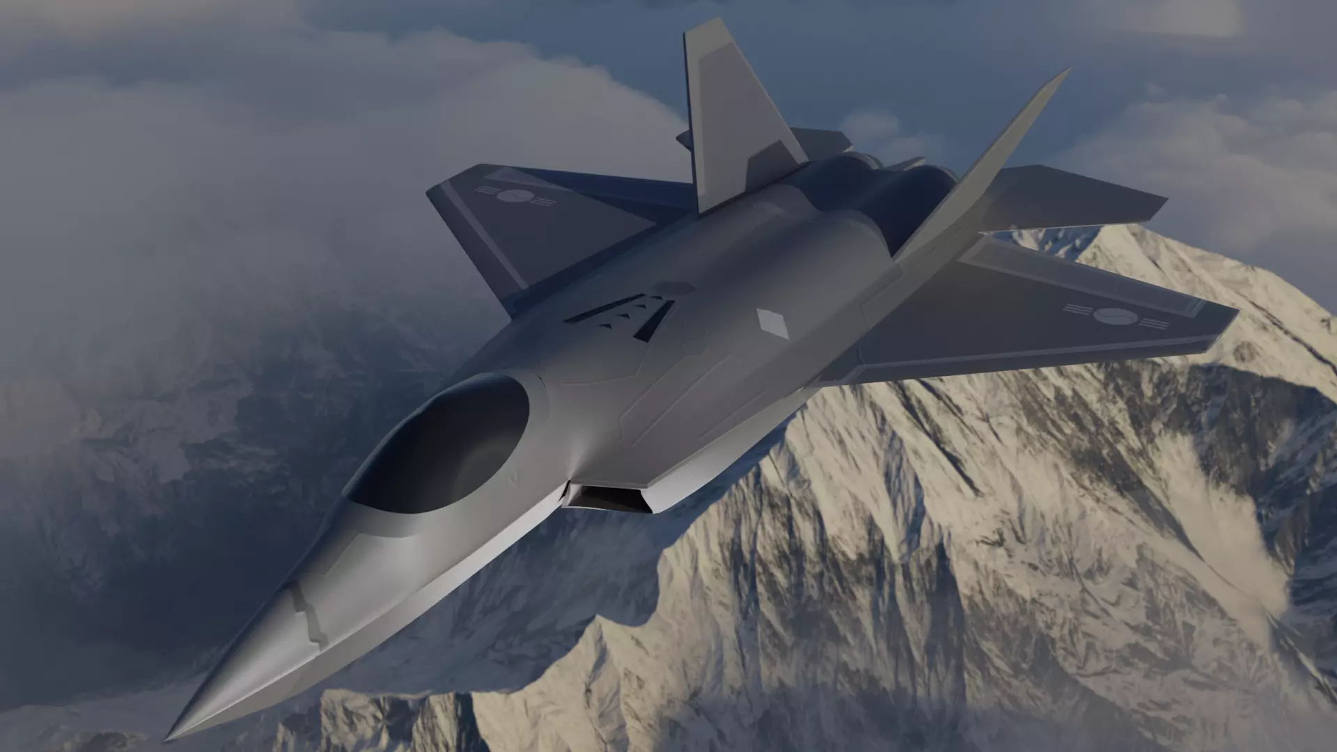 KAI KF-21 BORAMAE 5TH GEN FIGHTER JET Low-poly 3D model_0