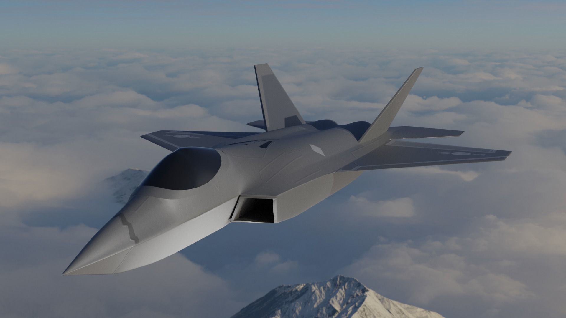 KAI KF-21 BORAMAE 5TH GEN FIGHTER JET Low-poly 3D model_2