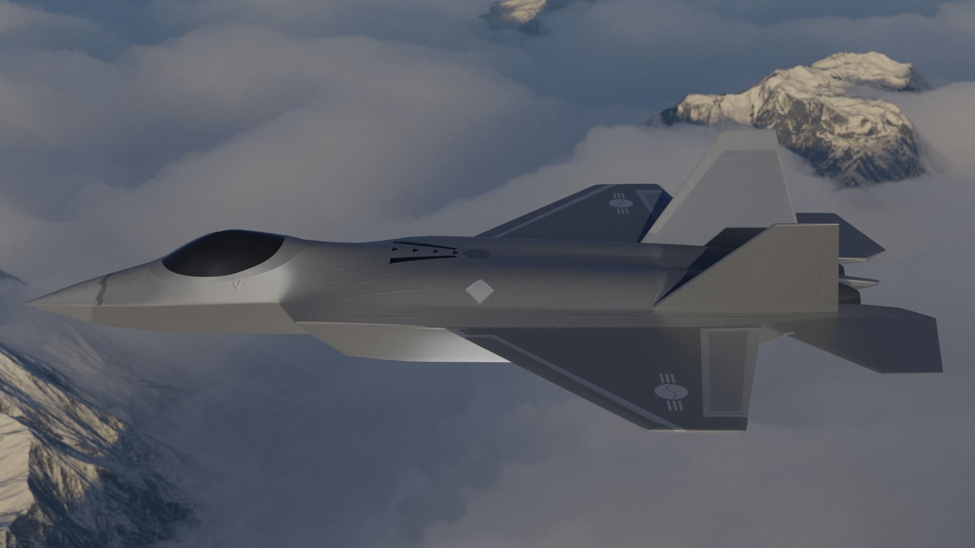 KAI KF-21 BORAMAE 5TH GEN FIGHTER JET Low-poly 3D model_4