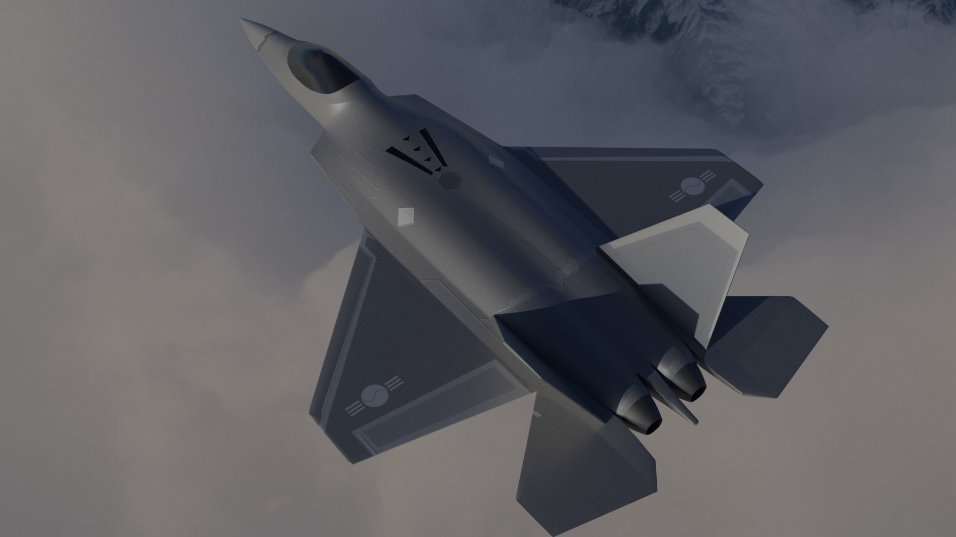 KAI KF-21 BORAMAE 5TH GEN FIGHTER JET Low-poly 3D model_7