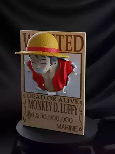 One Piece - Luffy wanted poster