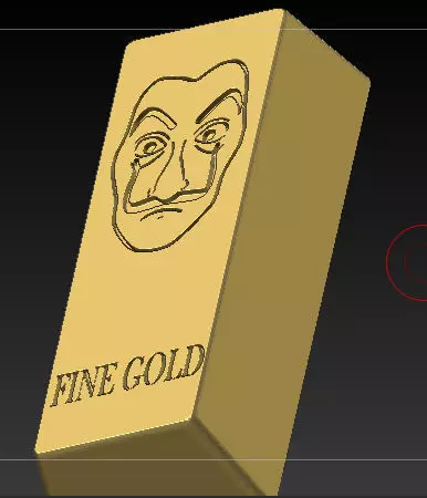 lingote la casa de papel - ingot the paper house 3D print model_0