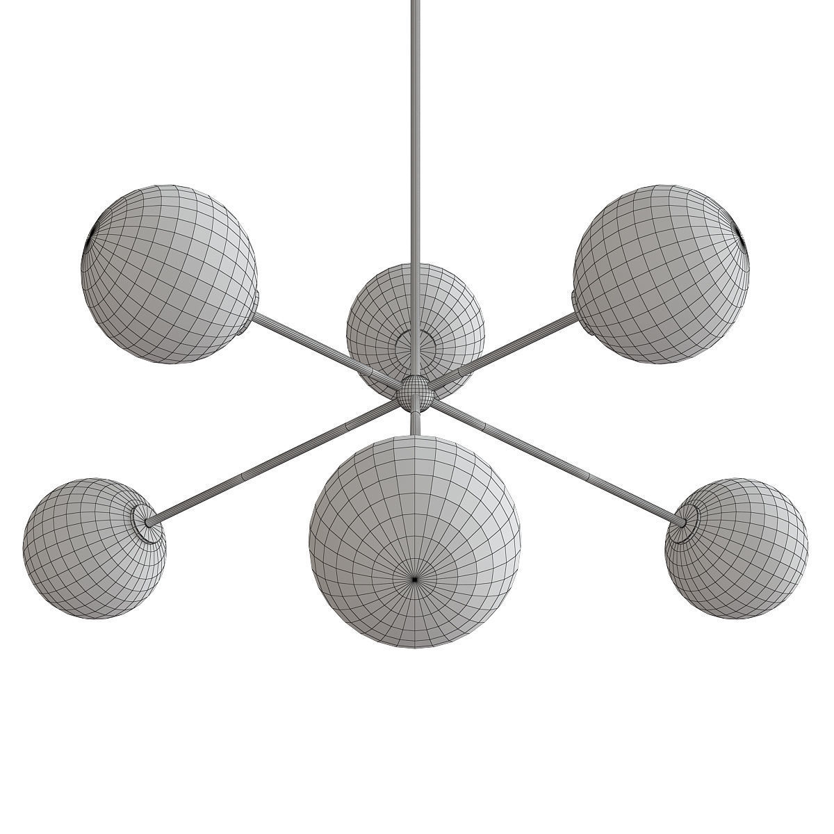 Novo Chandelier Low-poly 3D model_2