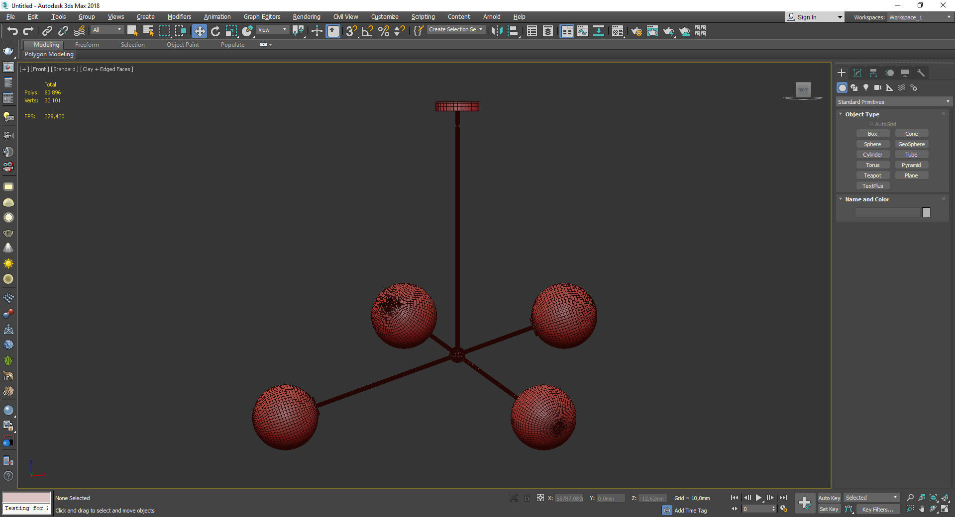 Novo Chandelier Low-poly 3D model_3