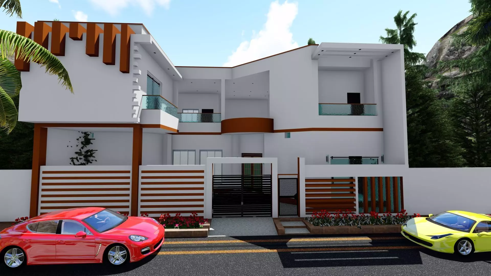 43 x 50 Modern House Design 3D print model_0