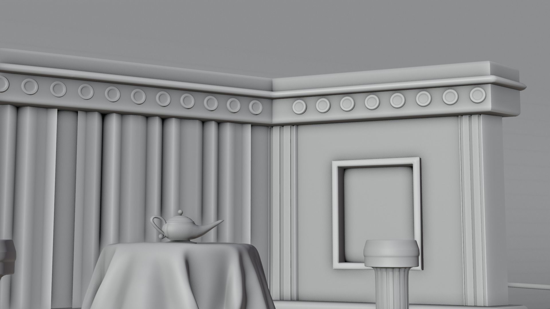 Magic Show Premium Golden Event Stage 3D Modeling 3D model_27